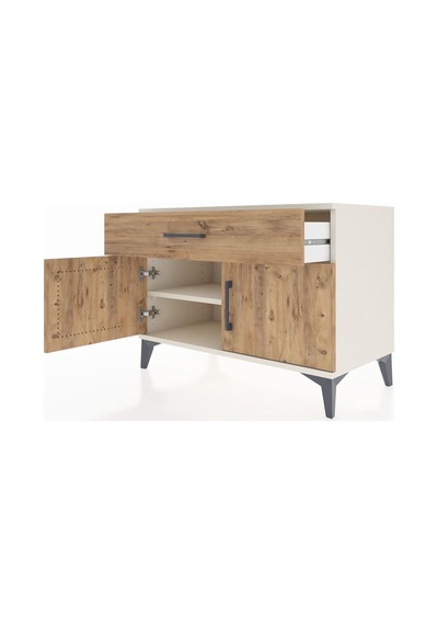Hyperion Şifonyer Tek Raflı Tek Çekmeceli 2 Kapaklı 88x44x64 Aytaşı-çam Aytası