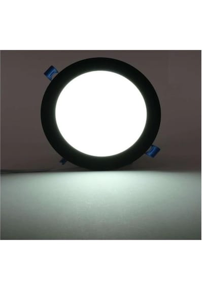 Ack Ap01-01231 12w Slim Led Panel Siyah 6500k Beyaz Işık Gömme Spot Lamba Siyah