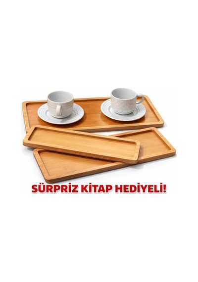 Ayrex 3'lü Bambu Sunum Tepsisi Genel
