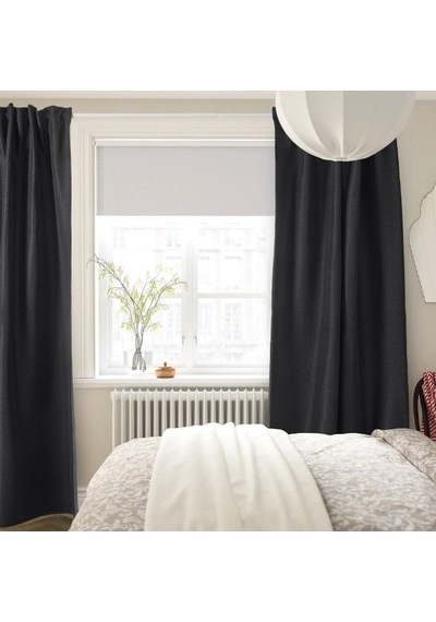 Ikea Annakajsa Fon Perde 145x300 Cm Siyah Gri Siyah - Gri