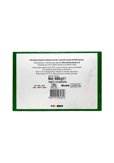 Ülker Cocostar Çikolata 25 Gr 24'lü Paket 8'li Paket