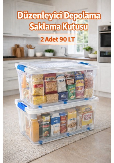 Saklama Düzenleme Kutusu 90 Lt 2 Adet Düzenleyici Beyaz