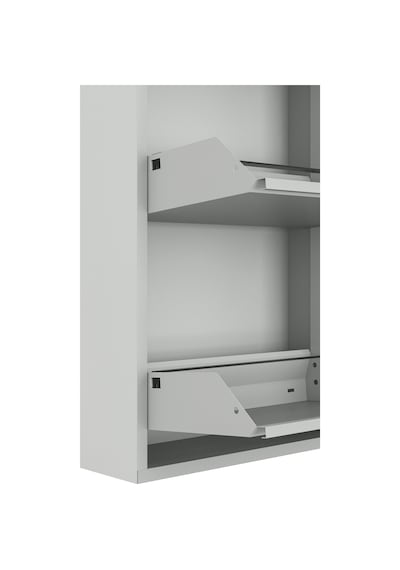 Ceha Kilitli 4'lü Metal Ayakkabılık - Gri K.AYK-4/P7035/KL