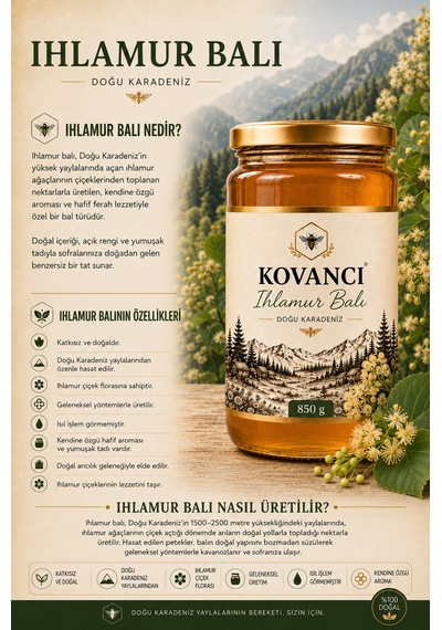 Ihlamur Balı 850 G -katkısız & Saf Lezzet,kovandan Sofralara