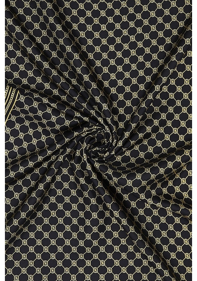 Vakko Twill İpek Şal - Özel Seri - Siyah Sarı