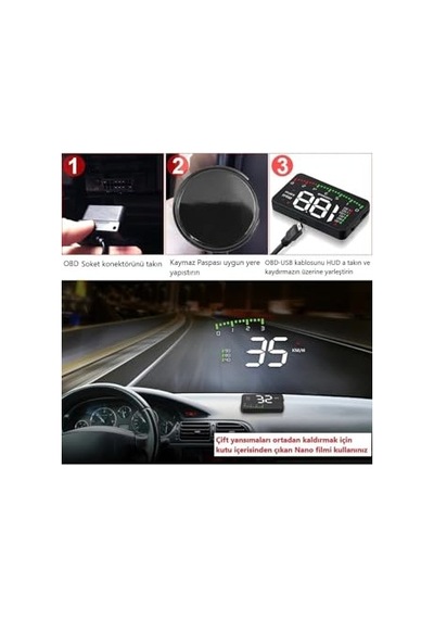 Hyundai Era-getz Araba Için Uyumlu Harici Dijital Hararet-hız-devir-voltaj Göstergesi Ekranı Hub Obd