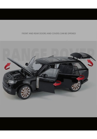 Hmb 1:18 Ölçek Range Rover Sv 2022 Siyah Minyatür Metal Model Araba