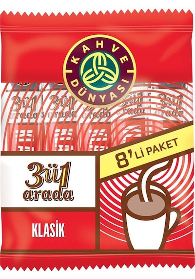 Kahve Dünyası 3'ü 1 Arada Klasik Kahve 8 x 18 G