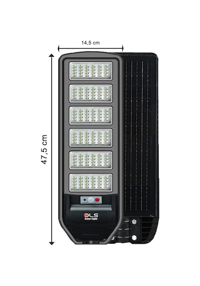 Tr 2'li Paket Dls 600w Güneş Enerjili Solar Sokak Ve Bahçe Lambası, Lifepo4 Bataryalı, Ip66, Hareket Sensörlü, Uz
