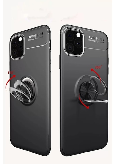 Newface Apple iPhone Uyumlu 11 Pro Kılıf Range Yüzüklü Silikon - Mavi