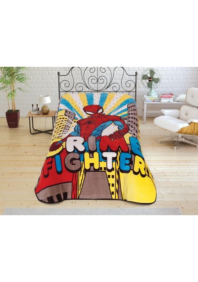 Taç Lisanslı Battaniye Spiderman Crime Tek Kişilik