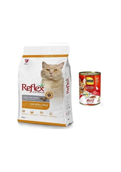 Reflex Tavuklu Yetişkin Kedi Maması 2 KG + Konserve