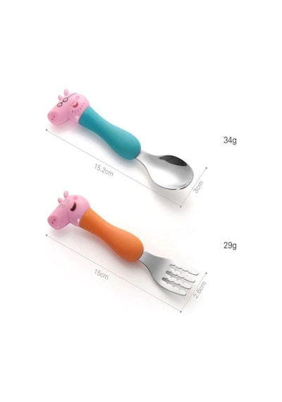 Pig Peppa 4'lü Çatal Kaşık Set