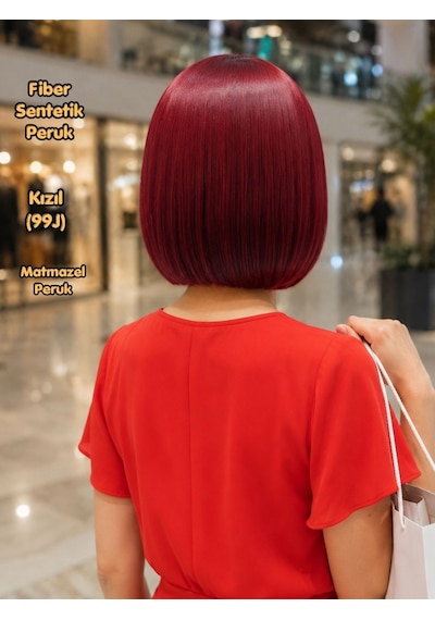 Kısa Sentetik Peruk Kızıl