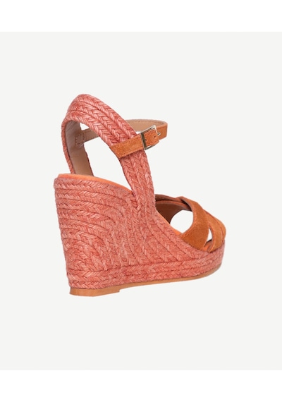 Yargıcı Çapraz Bantlı Dolgu Süet Espadril 26ykay4033x 081 Turuncu