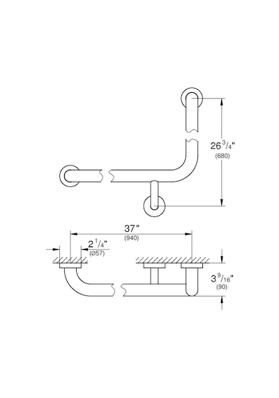 Grohe Tutunma Barı 74x100 Cm Essentials Krom - 40797001