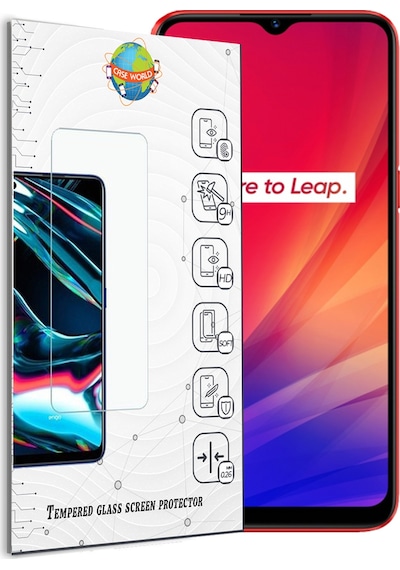 Realme C3 ile Uyumlu Temperli Ekran Koruyucu Kırılmaz Cam