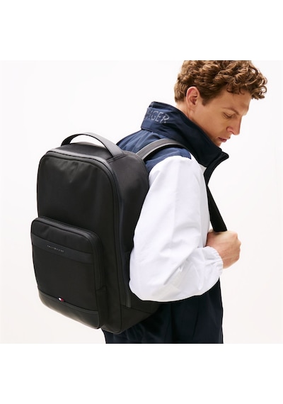 Tommy Hilfiger Erkek Sırt Çanta Am0am135550gj Siyah