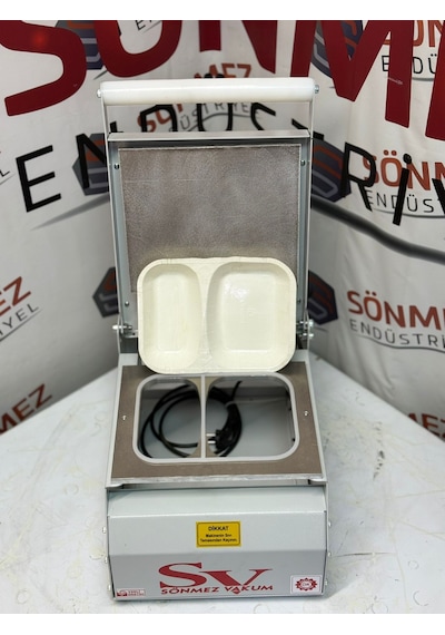 Sönmez Vakum 2 Bölme Karton Tabak Kapatma Yapıştırma Makinesi