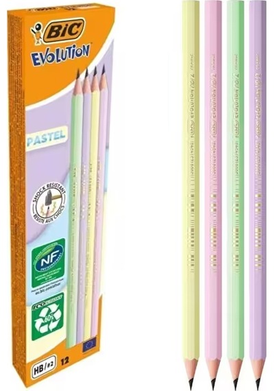 Bic Kurşun Kalem Evol Pastel 12 Li 518307 Çok Renkli