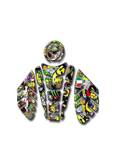 Hades Yamaha R25 2014-2019 Uyumlu Tank Pad Seti Rossi Depo Koruma Siyah