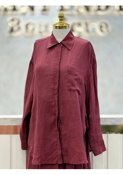 Ghisa Gh-3611t94427-b Bordo Renk Keten Takım Çok Renkli