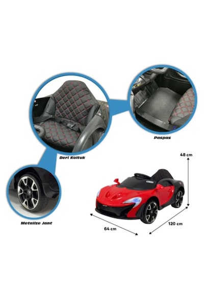 Quantum Gt 12 Volt Akülü Araba Uzaktan Kumandalı Spor Çocuk Arabası Kırmızı
