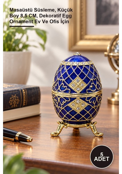 5 Adet Yumurta Figür Masaüstü Süsleme, Küçük Boy 8,5 Cm, Dekoratif Egg Ornament Ev Ve Ofis İçin