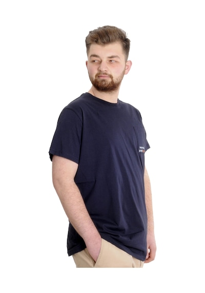 Mode Xl Büyük Beden Erkek T-shirt Future 23200 Lacivert Lacivert
