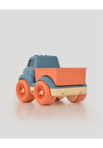 Let's Be Child Sesli Ve Işıklı Minik Pikap 31016 Lacivert - Turuncu Kasalı, Çocuklar İçin Oyuncak Pikap