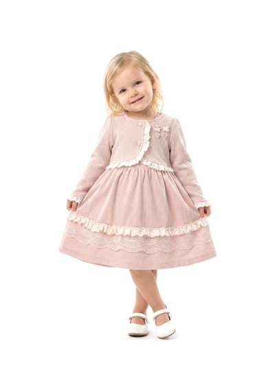 Xo Kids Kız Çocuk Elbise 9-24 Ay 52134 Gülkurusu