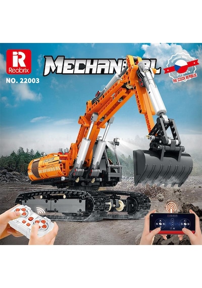 Reobrix Technic 22003 Excavator Kazıcı Kumanda&motorlu Yaratıcı Yapı Blok Seti Building Blocks - 1106 Parça