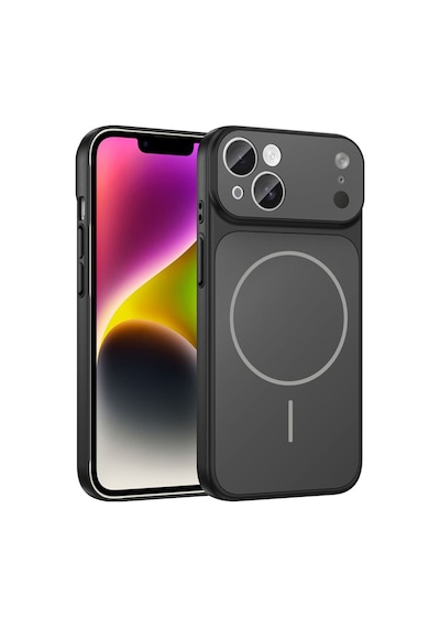 Apple Uyumlu iPhone 13 Kılıf M-safe Şarj Özellikli Kamera Korumalı Formen Kapak Siyah