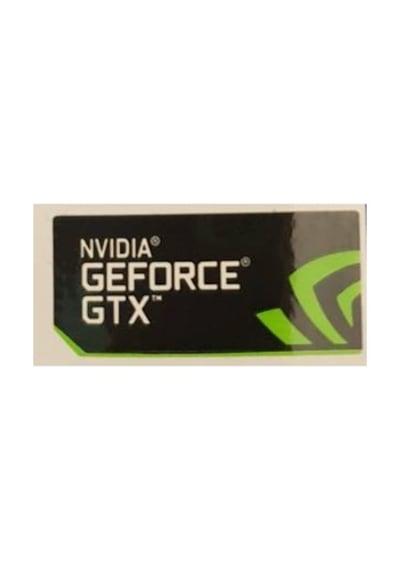 OEM Nvidia Geforce GTX Sticker Etiket Yatay D51