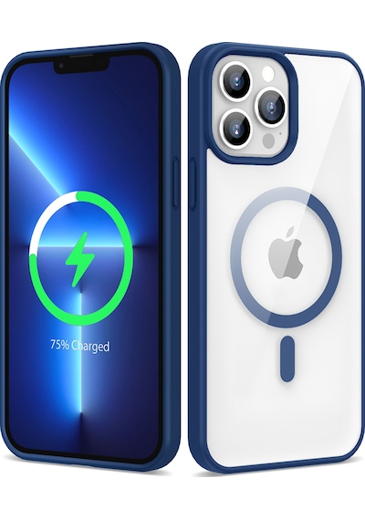 Apple Uyumlu iPhone 13 Pro Max Uyumlu Magsafe Wireless Şarj Özellikli Silikon Zore Ege Kılıf-mavi Mavi -