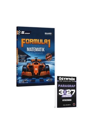 Sonviraj 2027 5. Sınıf Matematik Formula-1 Maarif Soru Bankası+ Evp Akademi Paragraf