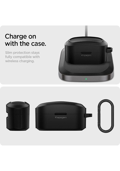 Sony Wf-1000xm4 İle Uyumlu Kılıf Rugged Armor Matte Black - Acs03364