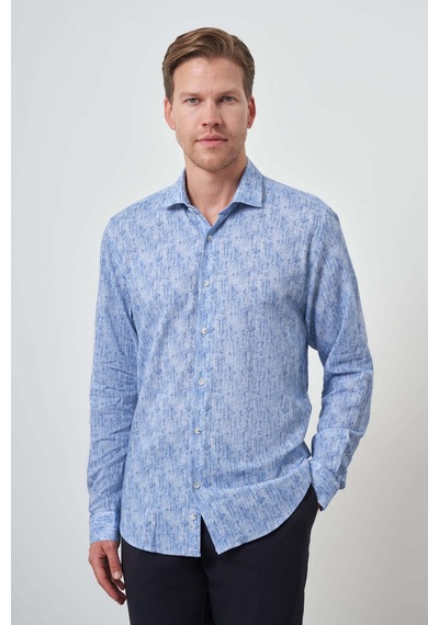 Morven Erkek Mavi Keten Trend Dynamic Fit Düğmeli Yaka Gömlek 25ys004020300 Mavi Mavi Morven Erkek Mavi Keten Trend Dynamic Fit Düğmeli Yaka Gömlek 25ys004020300 Mavi Mavi