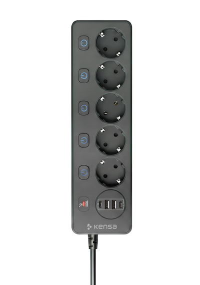 Akım Korumalı Priz 5'li + 2x Usb-a + 2x Usb-c 2 Metre Kablo 0 - 2 M