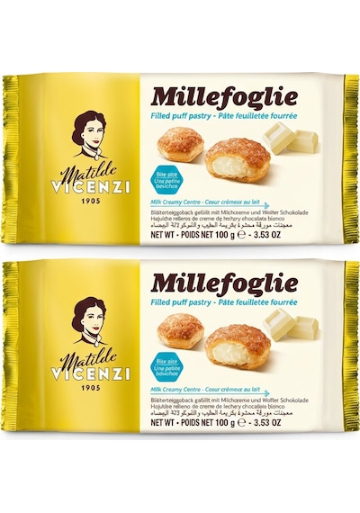 Matilde Vicenzi Millefoglie Süt Kreması Ve Beyaz Çikolata Dolgulu Milföy Tatlı 100 G 2 Adet