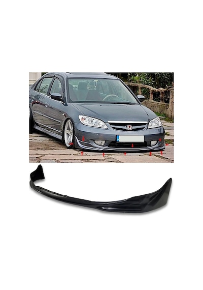 Honda Civic Vtec 2 S2000 Ön Ek Karlık Plastik Mat Siyah 2004 2005 2006 Mat Siyah Plastik Karlık+bodykit+ek