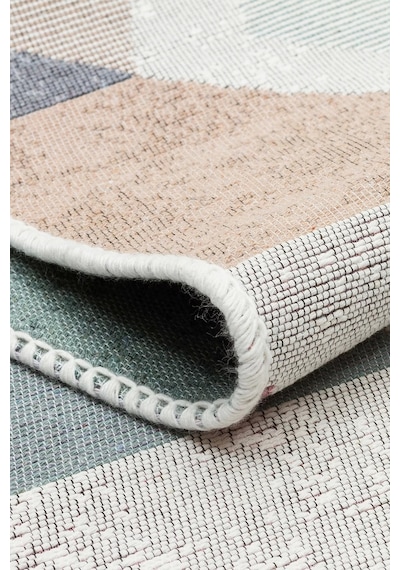 Arya Ar 10 Blue Pink %100 Geri Dönüşümlü Pamuktan Çift Taraflı Yıkanabilir Modern Dekoratif Kilim