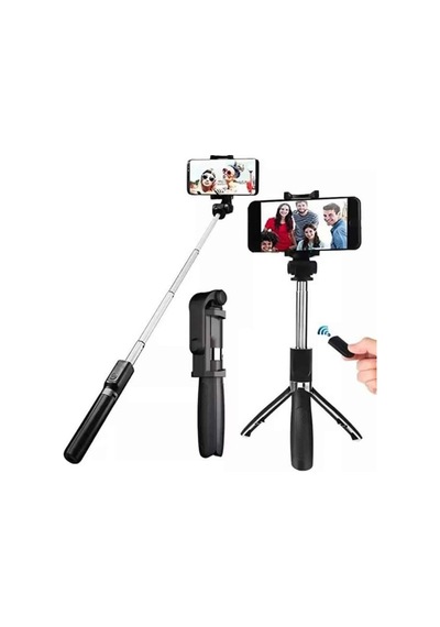Selfie Çubuğu Tripod Bluetooth Kumandalı Selfie Çubuğu Telefon Tutucu - Verah18015-4452 Renkli