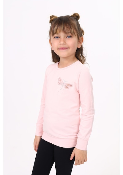 Toontoy Kids Toontoy Kız Çocuk Yusufcuk Nakışlı Tişört Pudra