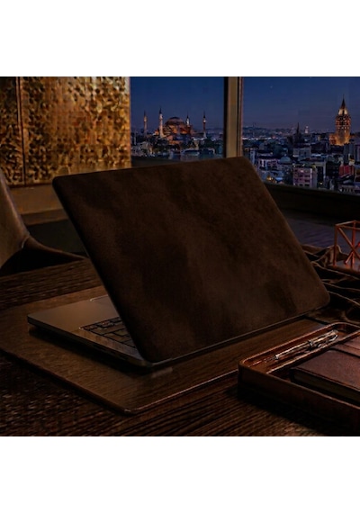 Kendinden Yapışkanlı Alcantara Laptop Kaplama 48x30 Cm Süet Doku Arka Kapak Çizilme Önleyici Koruyucu Skin 800 - Mat Kahverengi