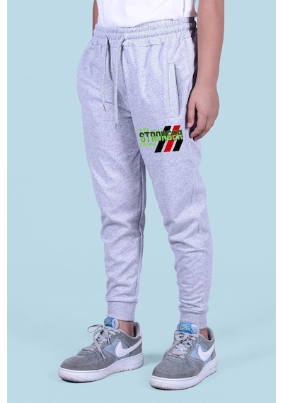 Panios Kids 3'lü We Are-strong-stronger Baskılı Erkek Çocuk Çift Cepli Lacivert-siyah-gri Eşofman Altı Çok Renkli