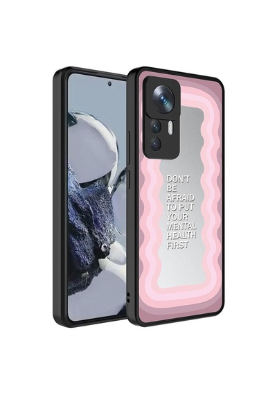 Xiaomi Mi 12t Kılıf Aynalı Desenli Kamera Korumalı Parlak Zore Mirror Kapak-36214
