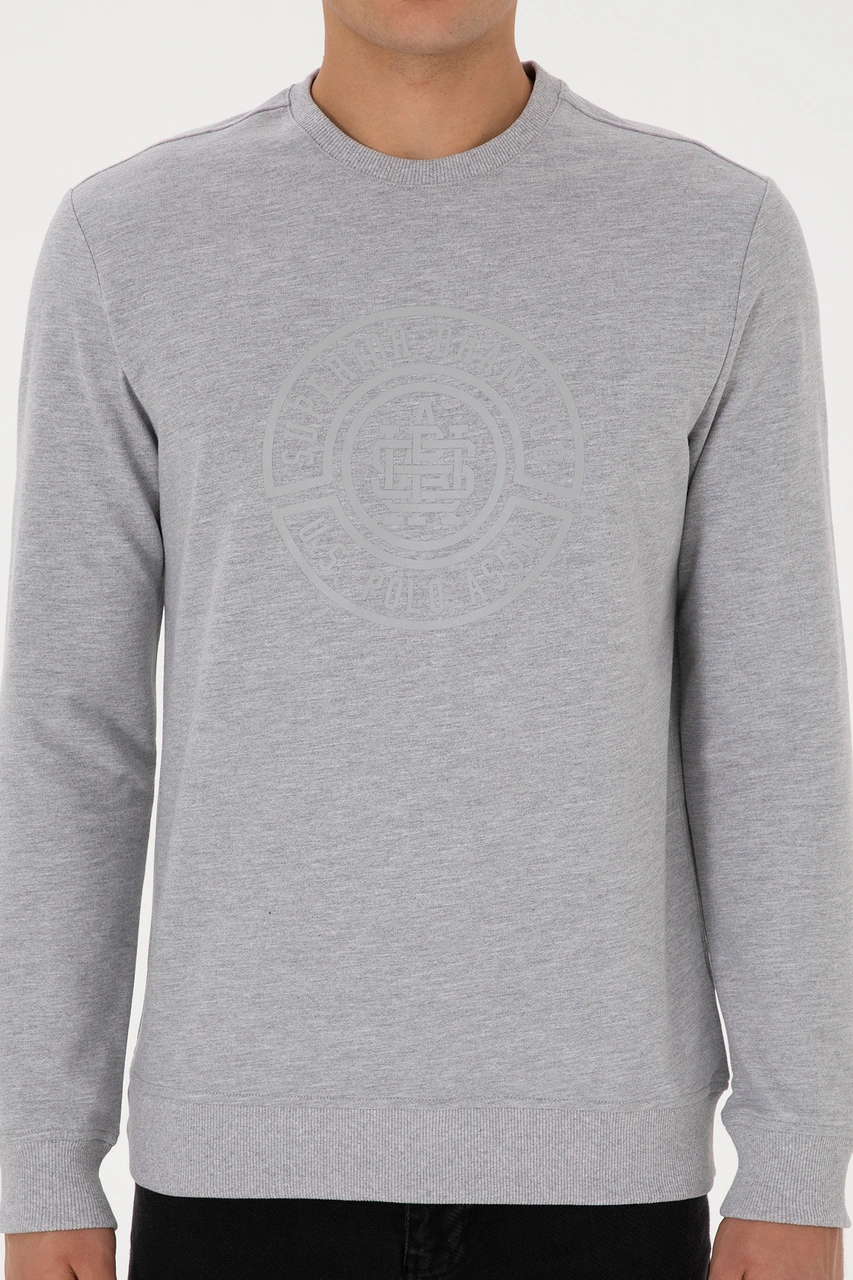 U.S. Polo Assn. Erkek Regular Fit Bisiklet Yaka Gri Melanj İnce Sweatshirt 50324788-VR086 U.S. Polo Assn. Erkek Regular Fit Bisiklet Yaka Gri Melanj İnce Sweatshirt 50324788-VR086