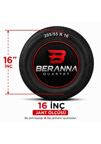 Dacia Duster 16 Inç Jant Kapağı 4'lü Set Siyah Gümüş + 4 Amblem