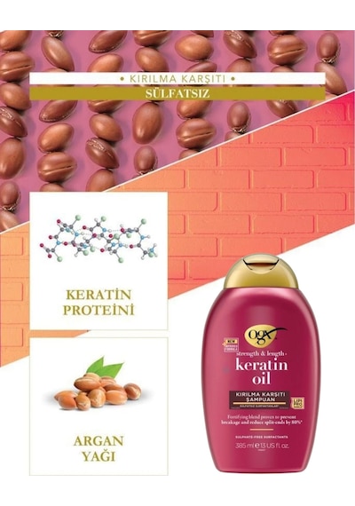 Ogx Kırılma Karşıtı Keratin Oil Şampuan 385mlx2 Kırılgan